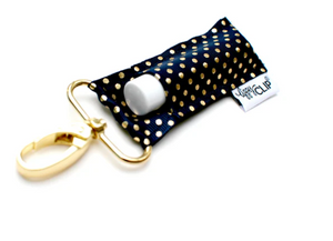 LippyClip Gold Dots On Black